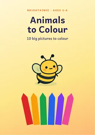 Cover of the book Animals to Colour