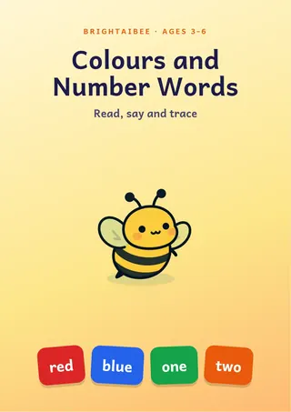Cover of Colours and Number Words