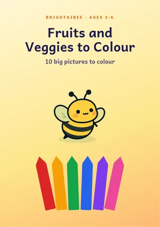 Cover of Fruits and Veggies to Colour