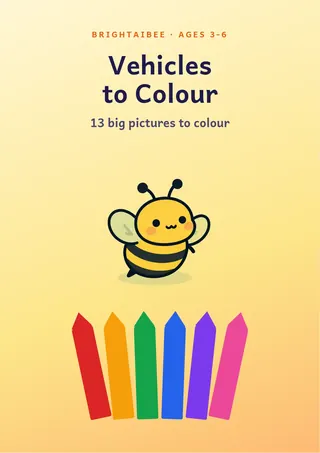 Cover of Vehicles to Colour